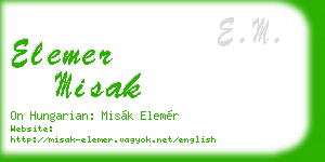 elemer misak business card