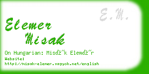 elemer misak business card